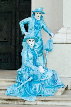 Moni und Anja erstmals im eigenen Kost&uuml;m beim Carnevale di Venezia 2009